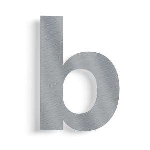 Huisnummer b roestvrij staal 43,1 cm