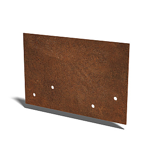 Cortenstaal koppelplaat recht klein 20x13x0,15 cm