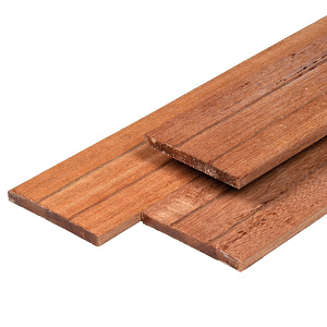 Hardhouten Geschaafde Schuttingplank 1,5x14,5 cm met V-groeven