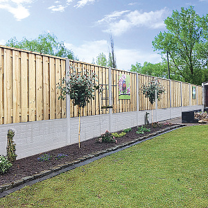 Beton RM Hoekpaal (2sp) 10x10x280 cm, Grijs tbv Scherm 150