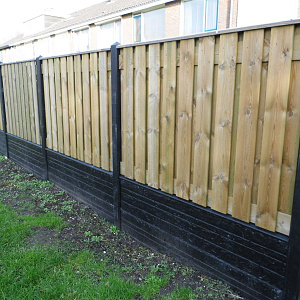 Beton RM Tussenpaal 10x10x280 cm, Zwart gecoat tbv Scherm 130