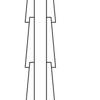 JWOODS Wand Modern 301 tot 400 cm - Zweeds rabat naturel dubbelzijdig