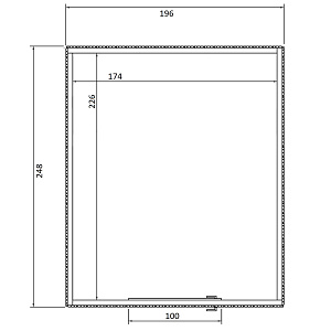 JWOODS Berging 196x248 cm, Geschaafd met verticaal triple rabat naturel