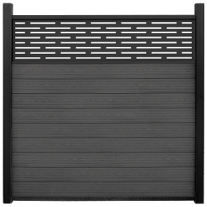 Unique Composiet Tuinscherm Trellis Modern Antraciet 170x187 cm
