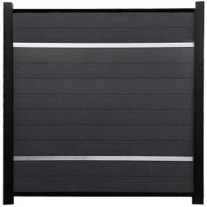 Unique Composiet Tuinscherm 2 decolijsten Antraciet 170x180,5 cm