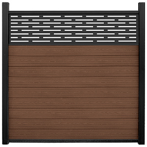 Unique Composiet Tuinscherm Trellis Modern Bruin170x187 cm