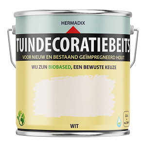 Tuindecoratiebeits Wit Dekkend 2500 ml