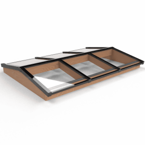 Douglas Zadeldak Lichtstraat Zwart 240,2(b) x 155(d) cm, 6-ruits Gelaagd 44.2 glas