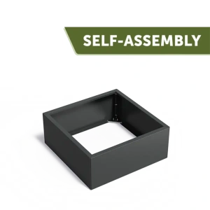 Plantenbak Carrez Connect zonder bodem gecoat staal 100x100x40 cm