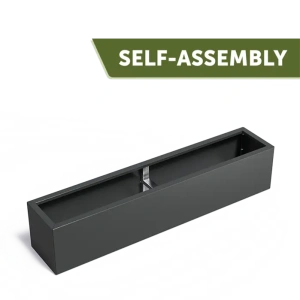 Plantenbak Carrez Connect zonder bodem gecoat staal 200x40x40 cm