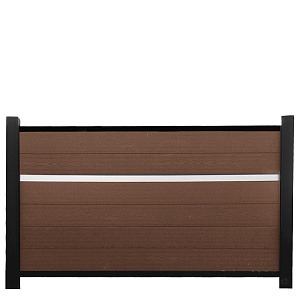 Unique Composiet Tuinhek 1 decolijst Bruin 170x102 cm