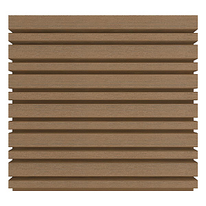 NewTechWood HKC co-extrusie wand bekleding castellation 4325 profiel, 2,5 x 19,6 x 290 cm, Teak