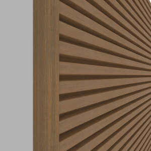 NewTechWood aluminium co-extrusie eindprofiel rhombus t.b.v. wandbekleding 5x5x300 cm Teak