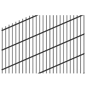 Hillfence metalen staafmatten zwart, 250x103 cm.