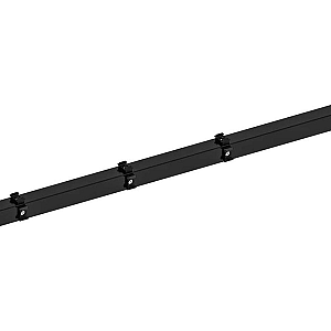 Hillfence metalen hoekpaal, zwart, 6x6x160 cm.