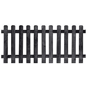 Tuinhek recht zwart geïmpregneerd geschaafd grenen 180x80 cm