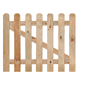 Tuinhekdeur recht geïmpregneerd geschaafd grenen 100x60 cm