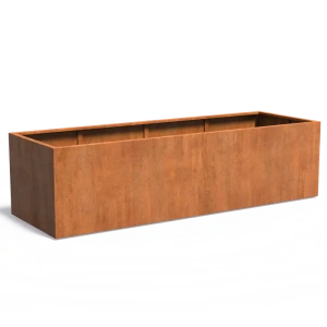 Plantenbak Carrez met bodem cortenstaal 300x100x80 cm