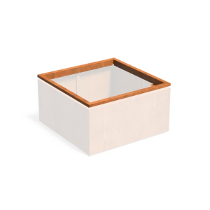 Carrez in-lite Ready cortenstaal opzetrand voor verlichting 120x120x8,9 cm