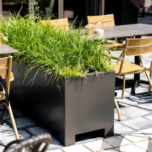 Plantenbak Carrez met poten aluminium 80x80x80 cm