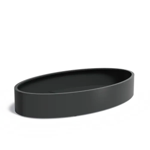 Plantenbak Ellipse met bodem aluminium 280x160x40 cm