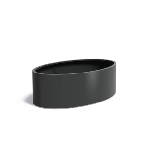 Plantenbak Ellipse met bodem aluminium 200x120x60 cm