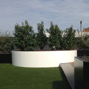 Plantenbak Ellipse met bodem aluminium 120x80x60 cm