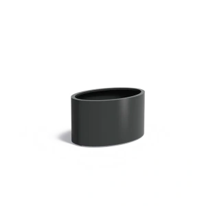 Plantenbak Ellipse met bodem aluminium 120x80x60 cm