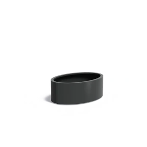 Plantenbak Ellipse met bodem aluminium 120x80x40 cm