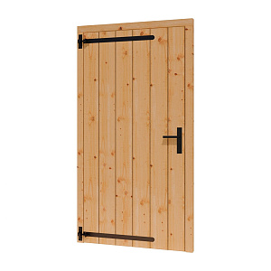 Douglas enkele dichte deur 93x195 cm met kozijn onbehandeld (Incl. Hang en Sluitwerk)
