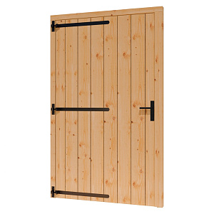 Douglas enkele dichte deur XL 120x212,9 cm met kozijn onbehandeld (Incl. Hang en Sluitwerk)