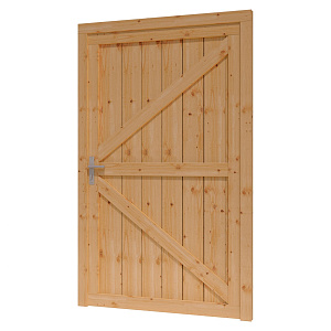 Douglas enkele dichte deur XL 120x212,9 cm met kozijn onbehandeld (Incl. Hang en Sluitwerk)