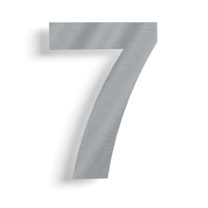 Huisnummer 7 roestvrij staal 15 cm