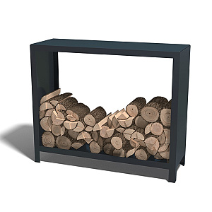 Houtopslag Indiana staal 100x40x100 cm antraciet grijs (RAL7016)