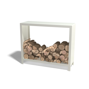 Houtopslag Indiana staal 120x40x100 cm wit (RAL9010)