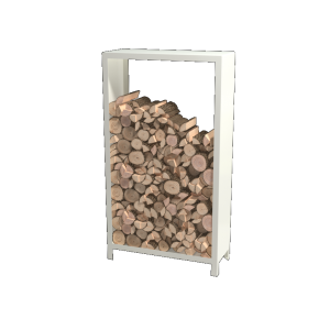 Houtopslag Indiana staal 80x40x180 cm wit (RAL9010)