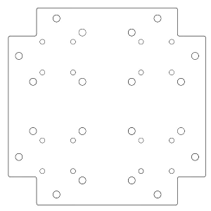 Verzinkt staal bodemplaat 30x30 cm
