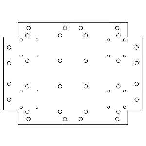 Verzinkt staal bodemplaat 30x40 cm