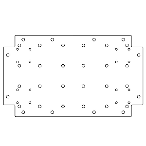 Verzinkt staal bodemplaat 30x50 cm