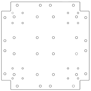 Verzinkt staal bodemplaat 40x40 cm