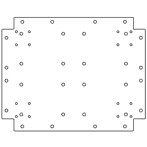 Verzinkt staal bodemplaat 40x50 cm