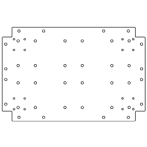 Verzinkt staal bodemplaat 40x60 cm