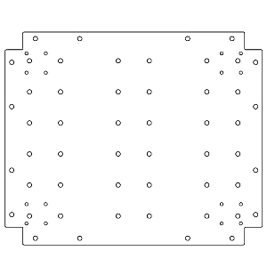 Verzinkt staal bodemplaat 50x60 cm