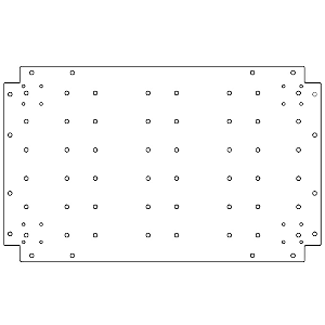 Verzinkt staal bodemplaat 50x80 cm