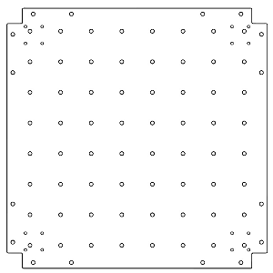Verzinkt staal bodemplaat 70x70 cm