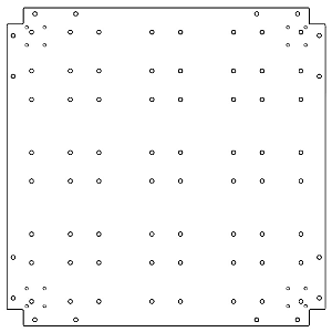 Verzinkt staal bodemplaat 80x80 cm