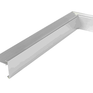 Daktrim Blank Aluminium 50/50x4,5/4,5 cm Binnenhoek (bij L-vormige verblijven)