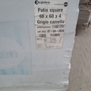 Restpartij Edam: ca. 5.76 m2 Patio 60x60x4 cm Grigio Camello