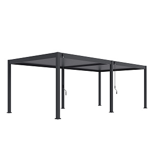 Orion Deluxe overkapping 360x720 cm Antraciet