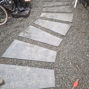 Artistone Trapezium Tegel 120x60/30x8 cm Antraciet